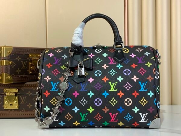 【LV X TM SPEEDY SOFT 30 Bag】M13257 (black) with chain