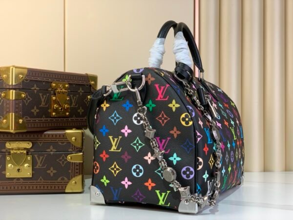 【LV X TM SPEEDY SOFT 30 Bag】M13257 (black) with chain - 图片 2