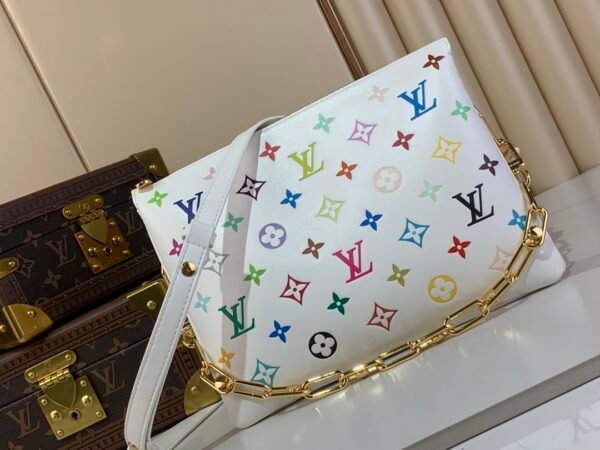 【COUSSIN Small Handbag】 m13233 White (Takashi Murakami)