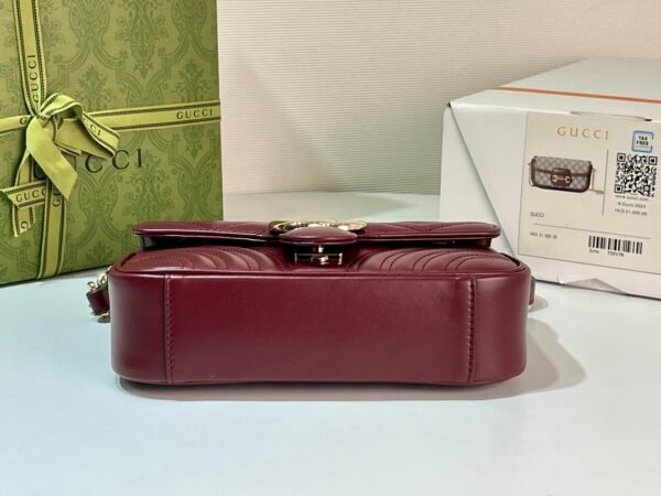 ❤️New imported original leather G's latest Marmont chain shoulder bag with wavy pattern - 图片 8