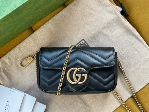 Original leather Italian creation 476433GG Maemont series chain mini handbag.