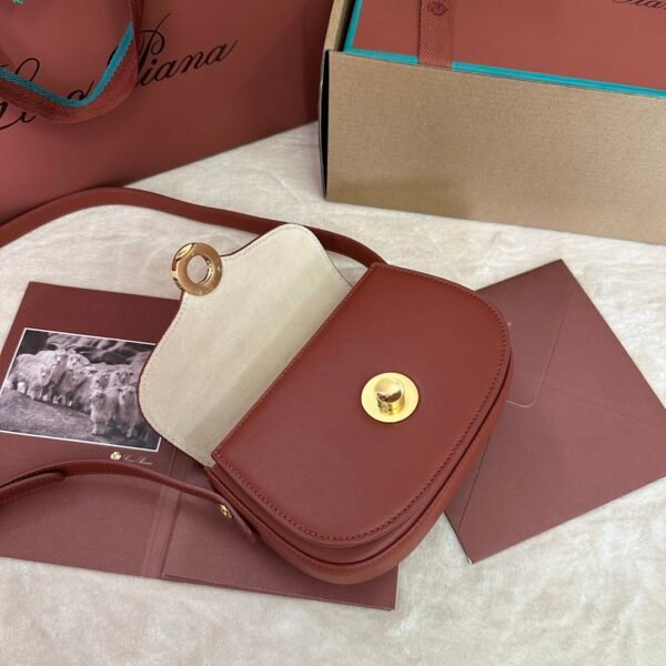 Loro piana saddle bag mini Color: red brown - 图片 8