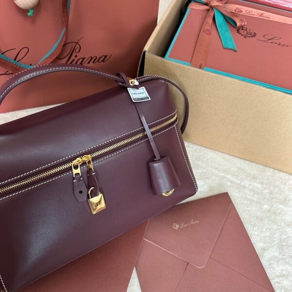 Loro piana autumn and winter new models Extra bag upgraded version L27 red bean plain weave - 图片 6