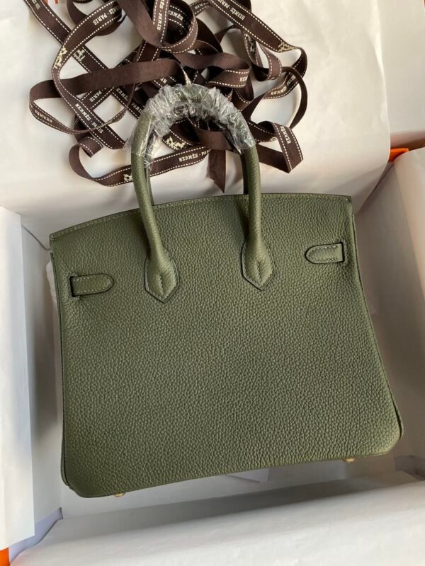 Birkin 25cm imported Togo leather jungle green gold buckle wax thread - 图片 2