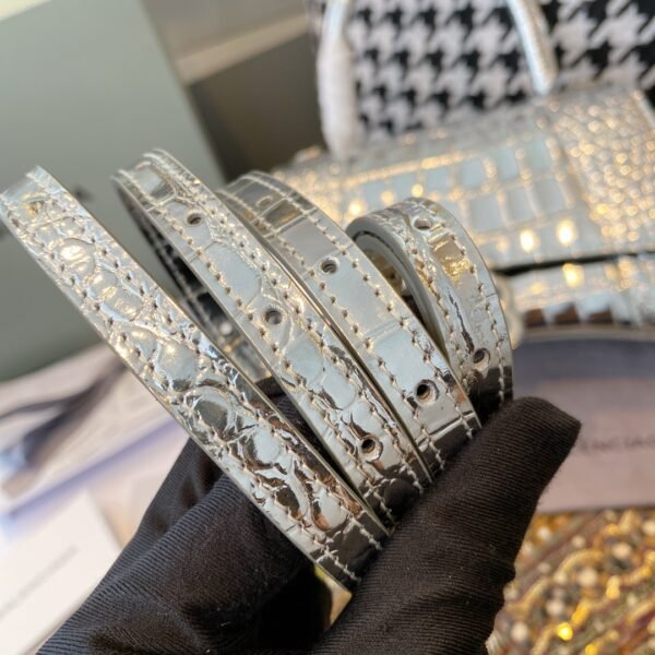 Silver/crocodile pattern size S~🎉🎉🎉Grand launch of Balenciaga/Balenciaga purchasing version🎉🎉🎉 New hourglass bag - 图片 4