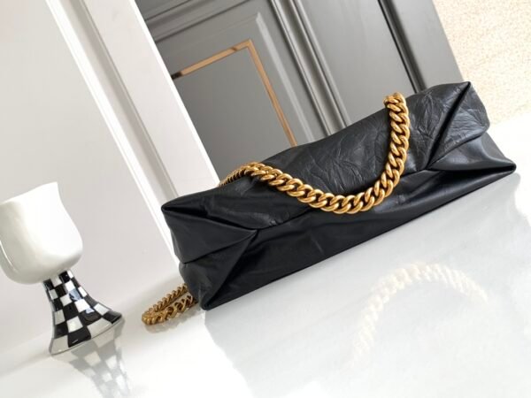 🌹balenciaga crush garbage bag small black gold - 图片 2