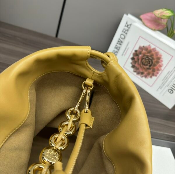 LO℮w℮🌟New large soft nappa leather Flamenco Purse lucky bag with pleated design! - 图片 4