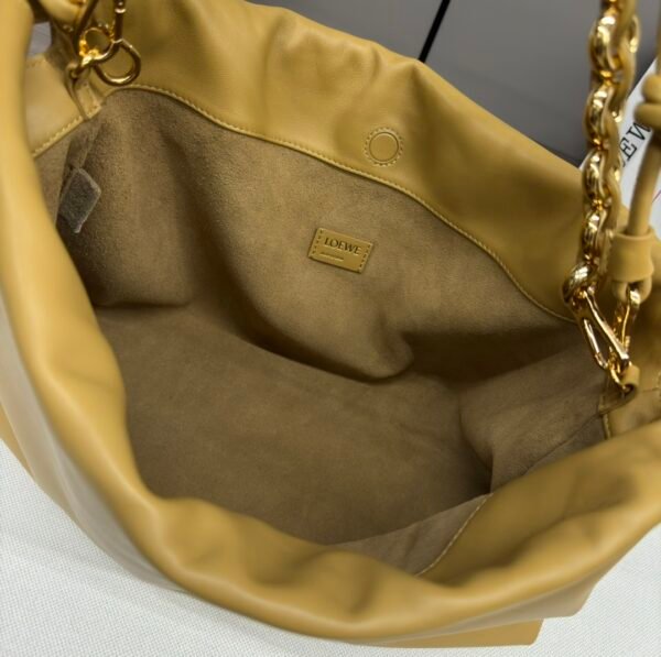 LO℮w℮🌟New large soft nappa leather Flamenco Purse lucky bag with pleated design! - 图片 3