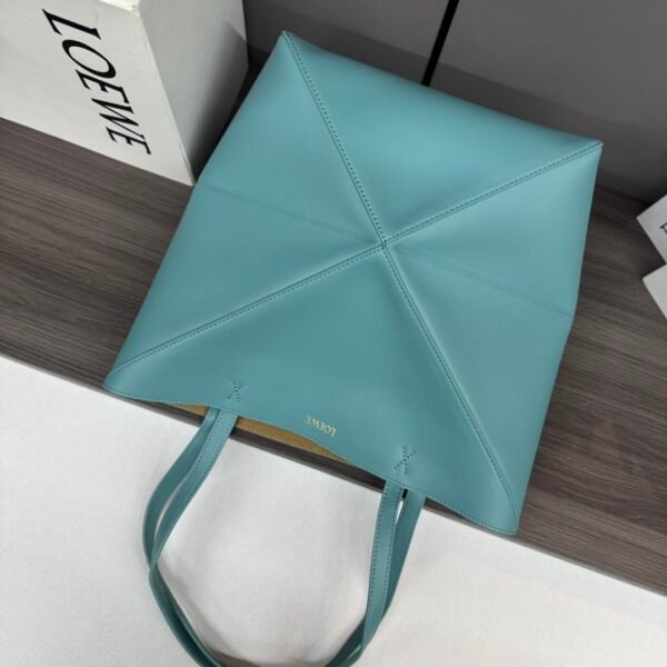 L⊚℮w℮New 🆕Small Shiny Leather Puzzle Fold Tote - 图片 7