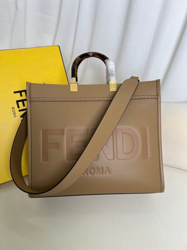 Apricot Fendi Medium Sunshine Shopping Tote