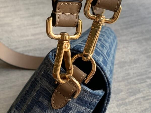 【Medium Baguette Handbag】Light blue denim - 图片 6