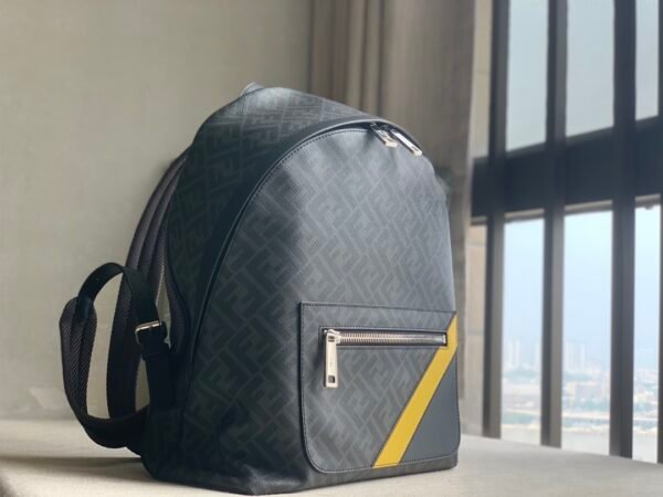【Diagonal Chiodo】Medium Backpack F670 Black - 图片 2