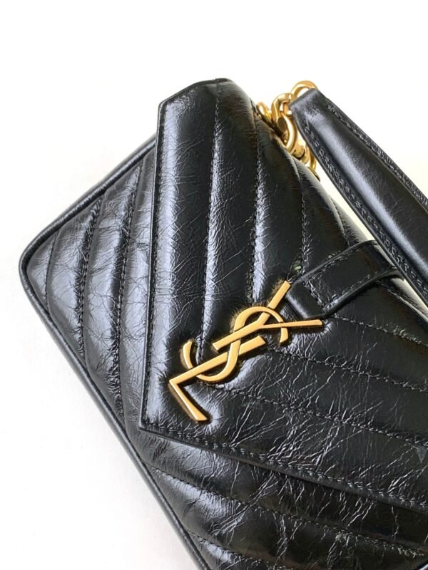 👄College shiny cracked mini messenger bag - 图片 7
