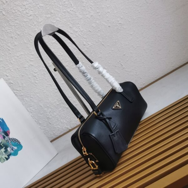 【Top original】🌹New model🔥(1BB127 full leather) 🎉Long handle bowling bag🎉, zipper handbag - 图片 2
