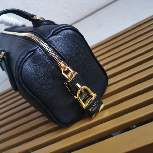 【Top original】🌹New model🔥(1BB127 full leather) 🎉Long handle bowling bag🎉, zipper handbag - 图片 4
