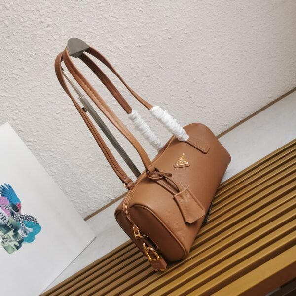 【Top original】🌹New model🔥(1BB127 full leather) 🎉Long handle bowling bag🎉, zipper handbag - 图片 2