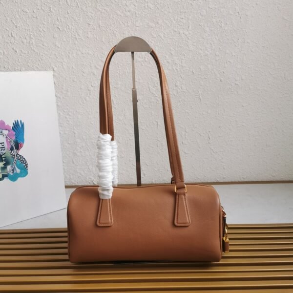【Top original】🌹New model🔥(1BB127 full leather) 🎉Long handle bowling bag🎉, zipper handbag - 图片 7