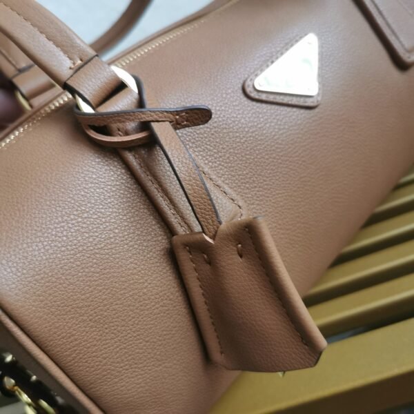 【Top original】🌹New model🔥(1BB127 full leather) 🎉Long handle bowling bag🎉, zipper handbag - 图片 5