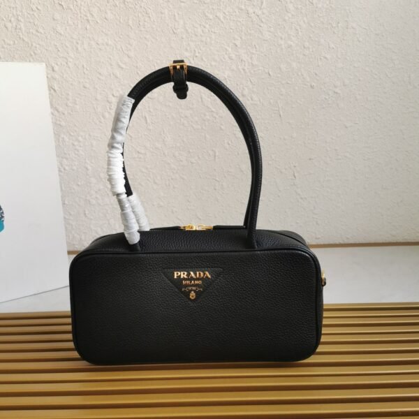 [Top original] P house 🌹New model🔥 (1BB126 full leather)🎉Long handle underarm handbag🎉, zipper handbag👏