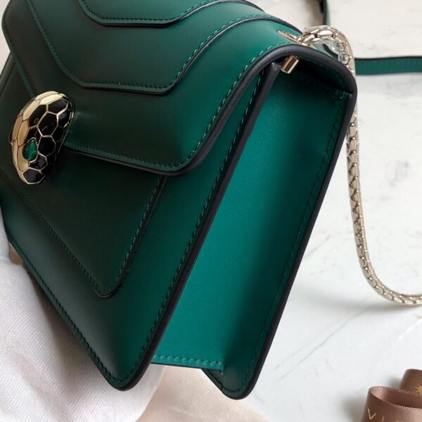 Bulgari Fetal Cow Series Hardware Upgraded Edition Malachite Snake Head - 图片 7