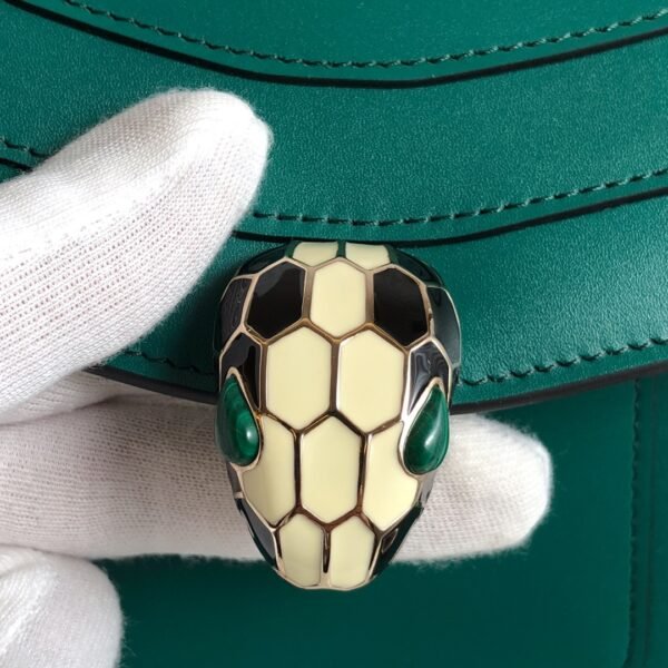 Bulgari Fetal Cow Series Hardware Upgraded Edition Malachite Snake Head - 图片 4