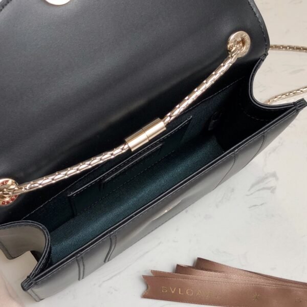 Bulgari Fetal Cow Series Black Hardware Upgraded Edition Malachite Snake Head👵 - 图片 9