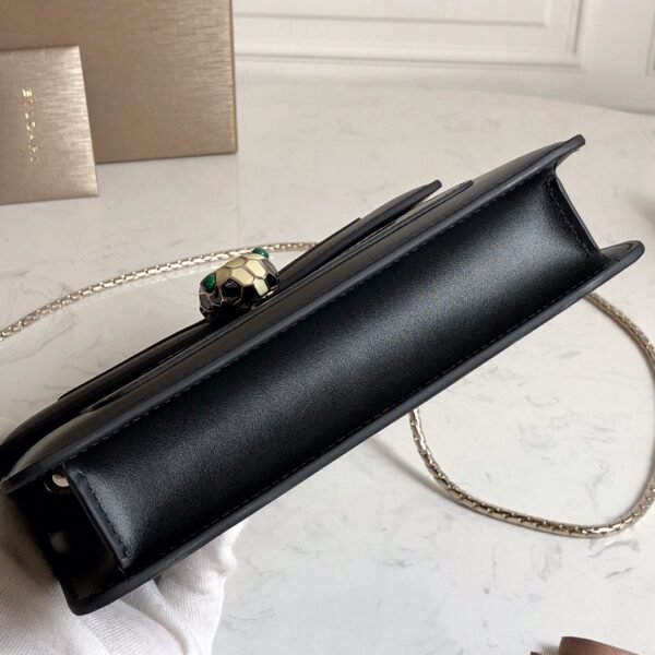 Bulgari Fetal Cow Series Black Hardware Upgraded Edition Malachite Snake Head👵 - 图片 7
