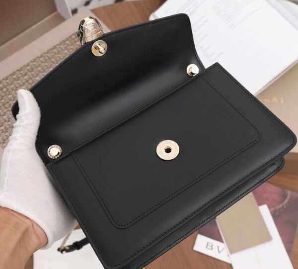 Bulgari fetal cow series malachite snake head black leather is delicate and soft, the leather is glossy [Seduction] 💃 - 图片 4