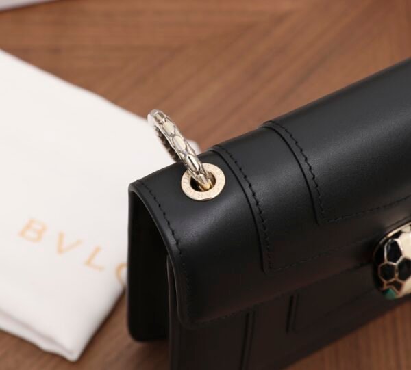 Bulgari Fetal Cow Series Black Malachite Snake Head 👵[Lightning] The leather is delicate and soft - 图片 8