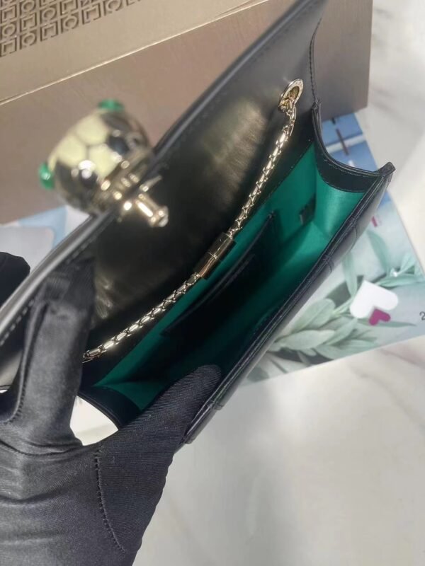 Bulgari Fetal Cow Series Black Malachite Snake Head 👵[Lightning] The leather is delicate and soft - 图片 3