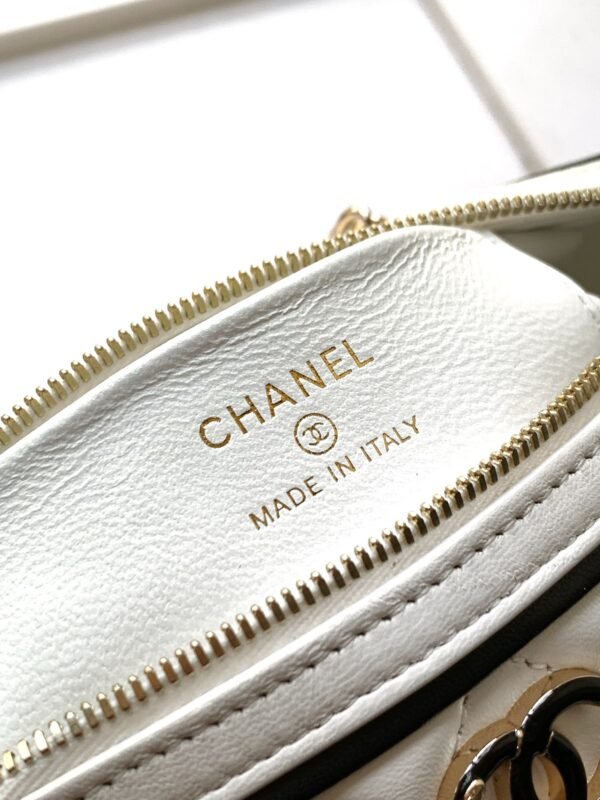 Snow White 👸🚩🚩🚩OHANEL 《White with Black Edge》 Boston 🤩🤩🤩Chanel 25P bowling - 图片 4