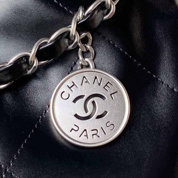 Silver chain Chanel♏️24c❄️ horizontal version garbage bag hot 22 bag shopping bag AS4486 - 图片 8