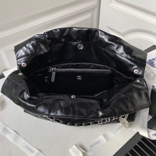 Silver chain Chanel♏️24c❄️ horizontal version garbage bag hot 22 bag shopping bag AS4486 - 图片 6