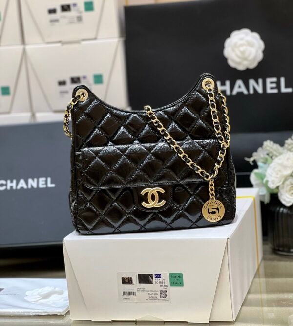 23C early spring holiday new models This season's most popular No. 5 gold coin tag hobo hippie bag - 图片 2