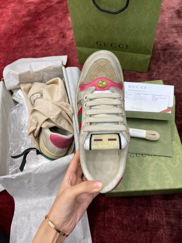 Gucci Screener series of small dirty shoes purchasing level "dirty pink" - 图片 3