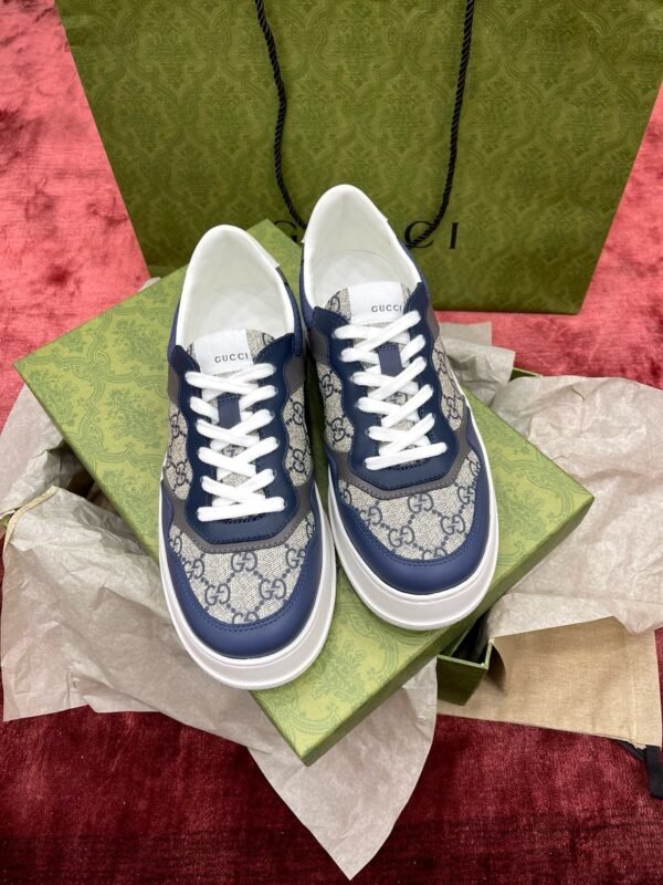 Gucci Biscuit Shoes Series Purchasing Level "Navy Blue" Men's - 图片 2