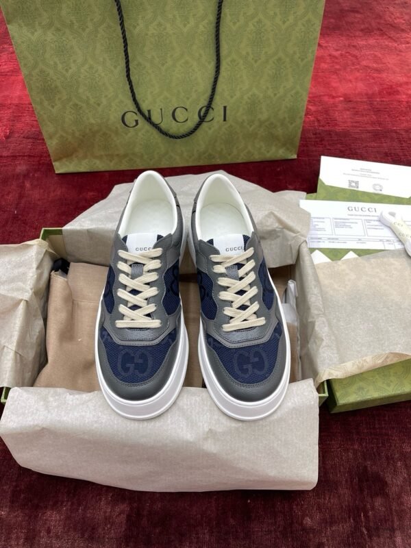 Gucci Biscuit Shoes Series Purchasing Level "Blue Gray" Men's - 图片 2