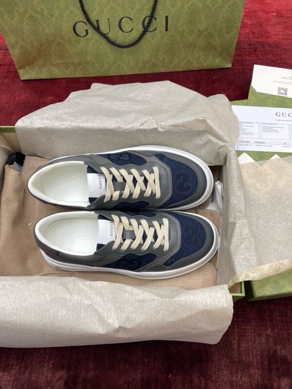 Gucci Biscuit Shoes Series Purchasing Level "Blue Gray" Men's - 图片 8