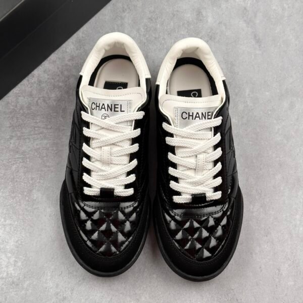 Chanel 25ss Dexter shoes flat sole lace-up round toe diamond style four seasons casual all-match style - 图片 2