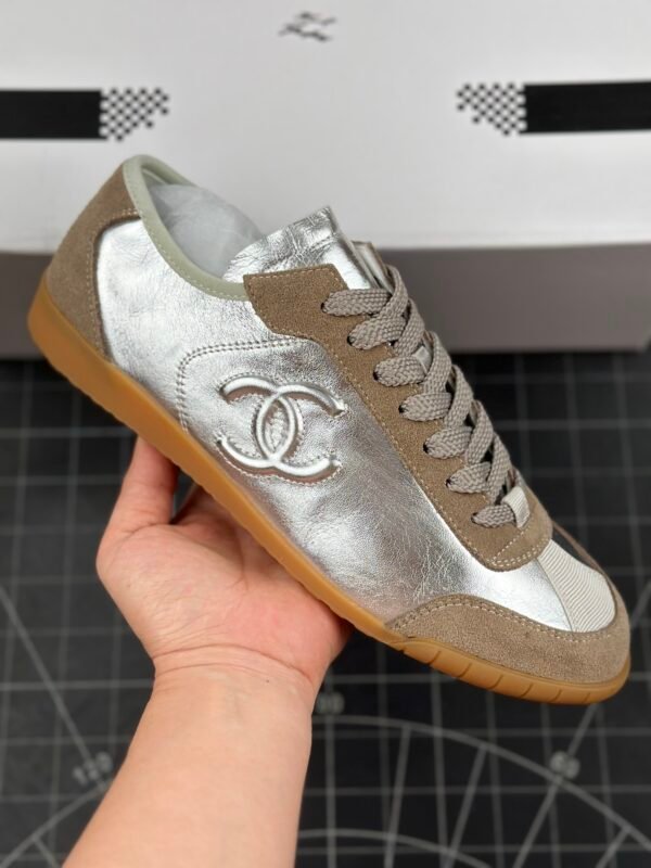 Chanel 24ss Dexter Shoes Box in Box Flat Sole Lace-up Round Toe Diamond Style