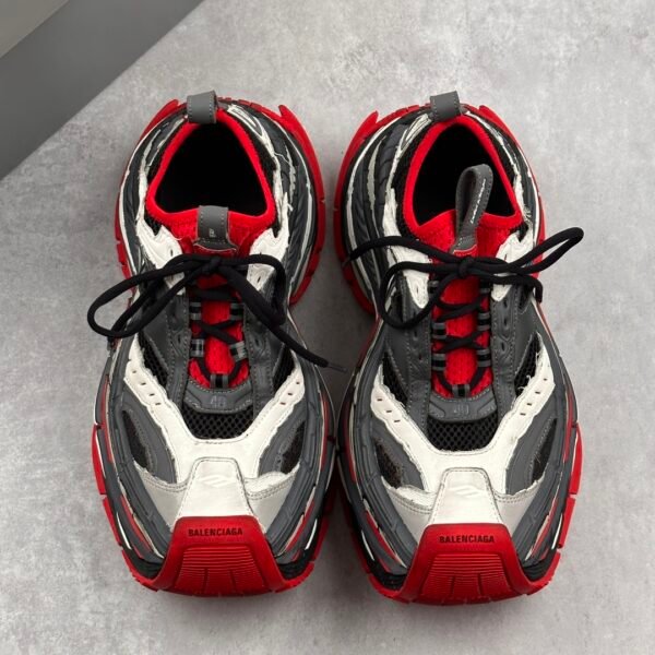 Balenciaga Platform thick-soled lace-up dad shoes 17th generation black, white, red, gray and red Exclusive craftsmanship, exaggerated shoe shape, super thick sole - 图片 2