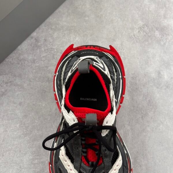 Balenciaga Platform thick-soled lace-up dad shoes 17th generation black, white, red, gray and red Exclusive craftsmanship, exaggerated shoe shape, super thick sole - 图片 7