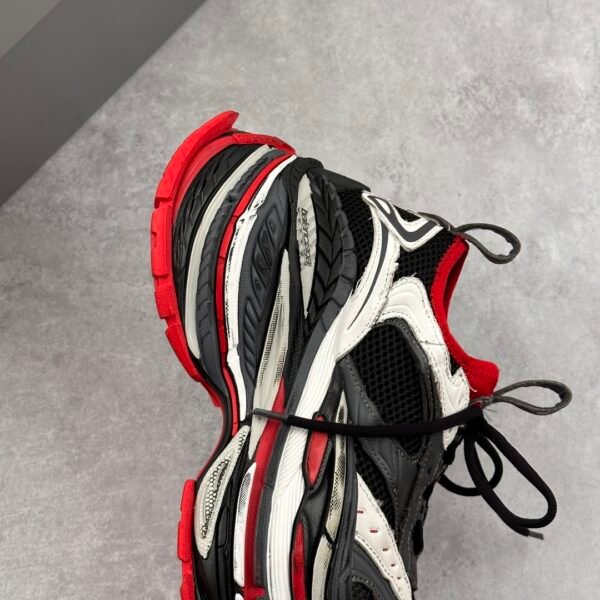 Balenciaga Platform thick-soled lace-up dad shoes 17th generation black, white, red, gray and red Exclusive craftsmanship, exaggerated shoe shape, super thick sole - 图片 6