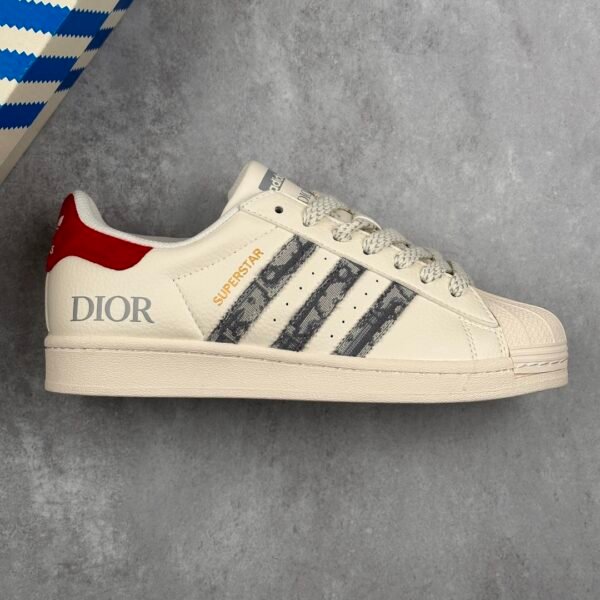 Adidas Originals Superstar x DIOR joint shell head series low-top classic versatile casual sports shoes