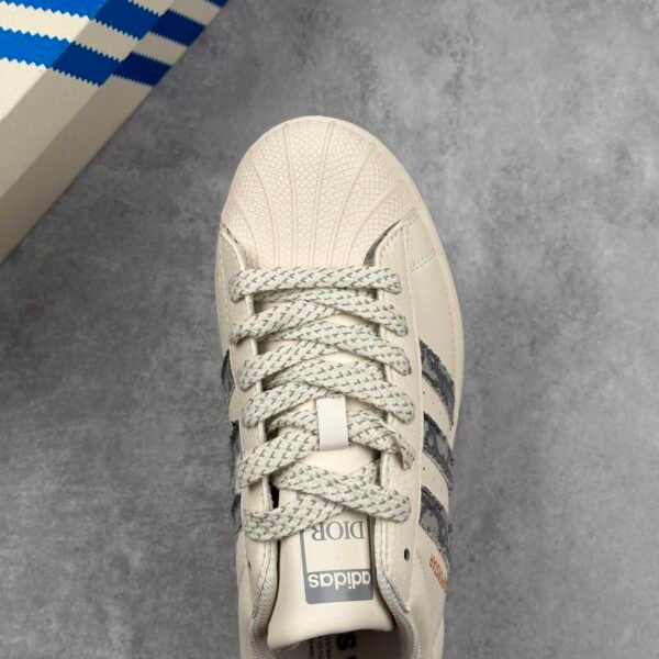Adidas Originals Superstar x DIOR joint shell head series low-top classic versatile casual sports shoes - 图片 8